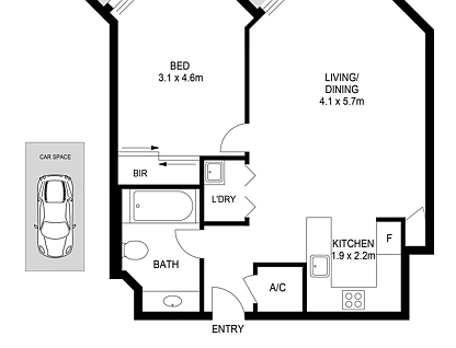 145/107-121 Quay Street, Haymarket, Sydney CBD, 1 રૂમ, 1 બાથરૂમ, Apartment
