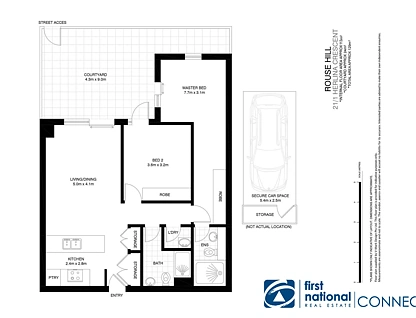 G21/1 Herlina Crescent, Rouse Hill, The Hills, 2 غرف, 2 حمامات, Apartment
