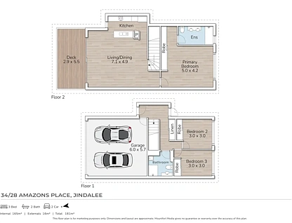 34/28 Amazons  Place, Jindalee, QLD 4074, 3 slaapkamers, 2 badkamers, Townhouse