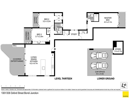 1301/306 Oxford Street, Bondi Junction, Eastern Suburbs, 3房, 2浴, Apartment