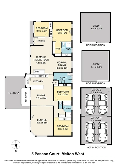 5 Pascoe Court, Melton West, VIC 3337, 4房, 2浴, House