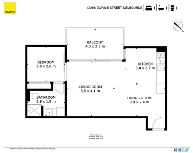1306/8 Downie Street, Melbourne, VIC 3000, 1 rūma, 1 rūma horoi, Apartment