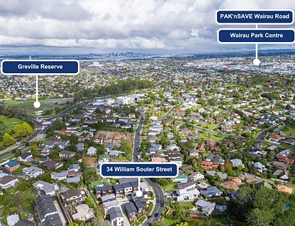 7/36 William Souter Street, Forrest Hill, North Shore City, 4 રૂમ, 3 બાથરૂમ, House