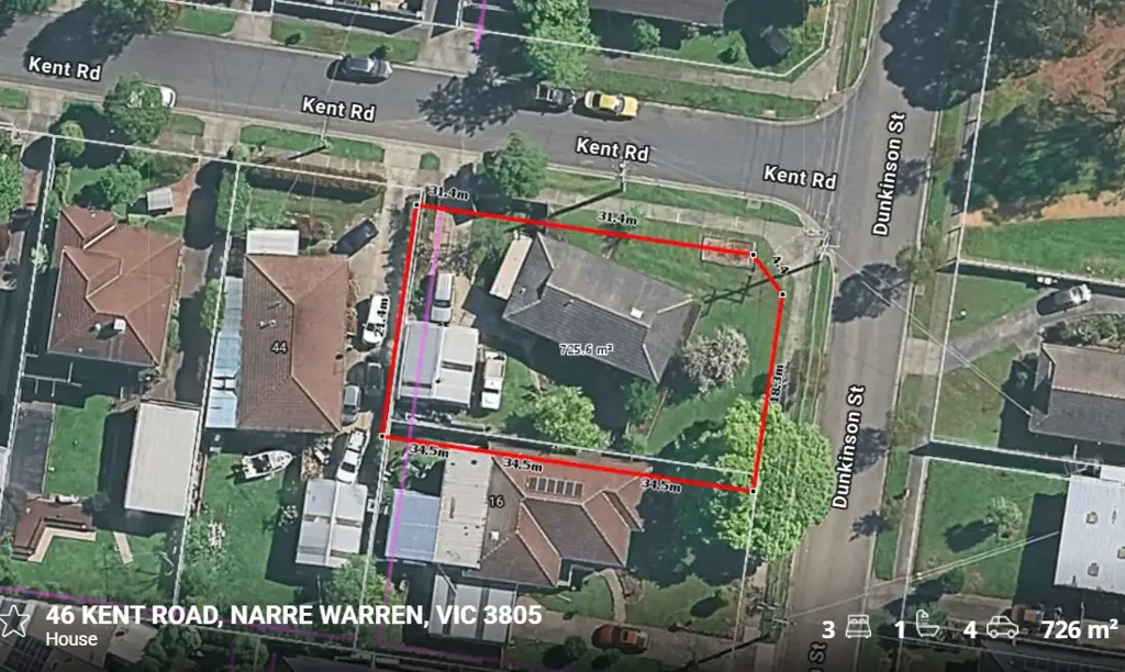 Narre Warren 3Zimmer Appx.725m² GRZ1 Rectangle Corner Block Great Location Huge Potentials