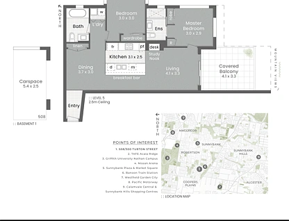508/300 Turton Street, Coopers Plains, Brisbane - Southern Region, 2 침실, 2 욕실, Apartment