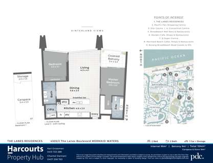 4305/24 The Lanes Boulevard, Mermaid Waters, QLD 4218, 2 Bedrooms, 2 Bathrooms, Apartment