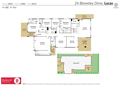 24 Blomeley Drive, Lucas, VIC 3350, 4房, 2浴, House