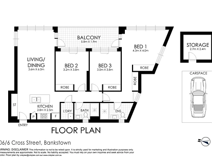 506/6 Cross Street, Bankstown, South Western Suburbs, 3房, 2浴, Apartment