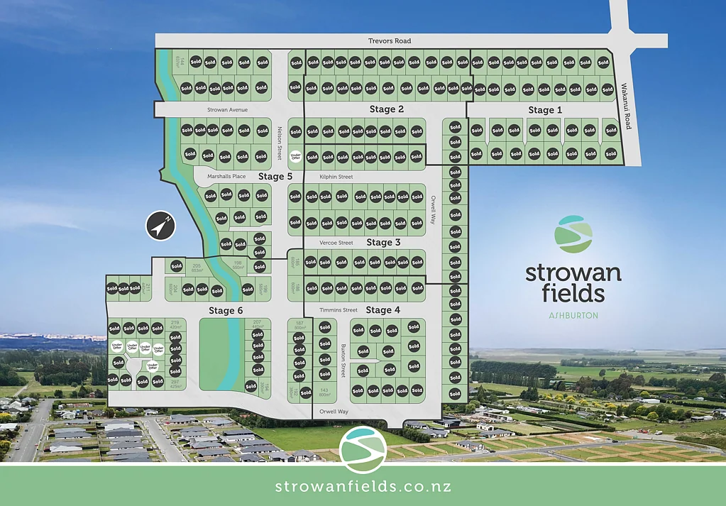 Ashburton  Strowan Fields Subdivision - Titles issued