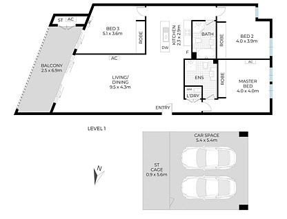 10/7 Harrington Avenue, Castle Hill, The Hills, 3房, 2浴, Apartment