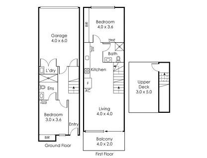 11/22 Buckingham Street, Richmond, Inner East Melbourne, 2部屋, 2バスルーム, Townhouse