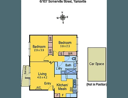 3/107 Somerville Road, Yarraville, Western Melbourne, 2 ห้องนอน, 1 ห้องน้ำ, Apartment