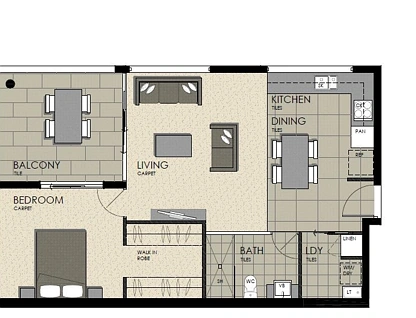 U402/45 Wellington Road, East Brisbane, Brisbane - Eastern Region, 1 ห้องนอน, 1 ห้องน้ำ, Apartment