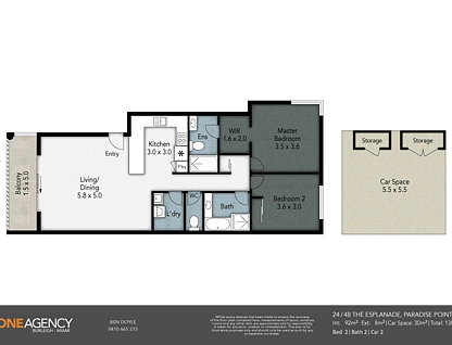 24/48 The Esplanade, Paradise Point, Gold Coast, 2 कमरे, 2 बाथरूम, Apartment