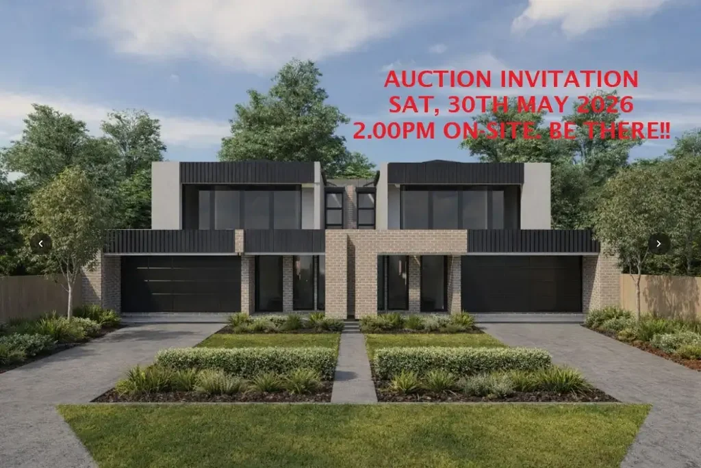 Springvale Plans and permit for two 4-bedroom townhouses.
