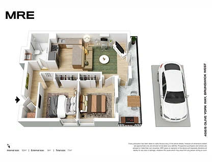 406/8 Olive York Way, Brunswick West, North Melbourne, 2 ห้องนอน, 1 ห้องน้ำ, Apartment