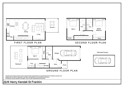 26/8 Henry Kendall St, Franklin, ACT 2913, 3房, 3浴, Townhouse