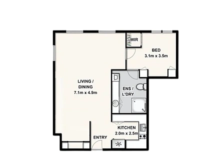 107/301 Ann Street, Brisbane City, Brisbane - Inner City Region, 1 phòng ngủ, 1 phòng tắm, Apartment