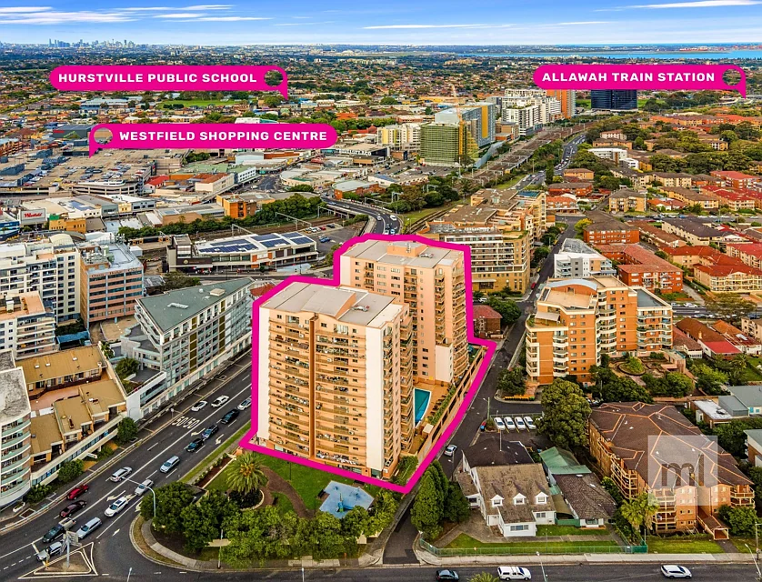 605/600 Railway Parade, Hurstville, St George, 3 rūma, 2 rūma horoi, Apartment