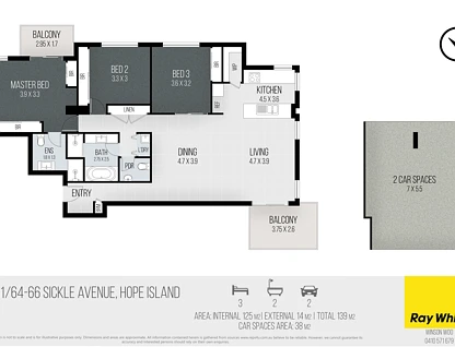 231/64 Sickle Avenue, Hope Island, Gold Coast, 3 rūma, 2 rūma horoi, Apartment