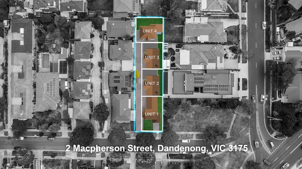 Dandenong Big Land with endorsed plan & permit to built 4 Double story Townhouses