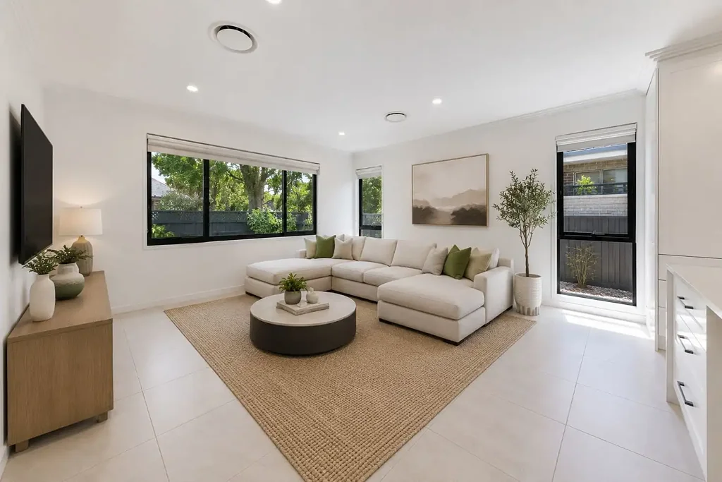 Contemporary light filled home n a peaceful Roseville setting