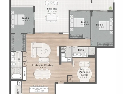 4102/219-221 Bloomfield Street, Cleveland, Redland City Region, 4 Bedrooms, 2 Bathrooms, Apartment