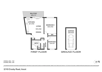 2/110 Crosby Road, Ascot, QLD 4007, 2 slaapkamers, 1 badkamers, Unit
