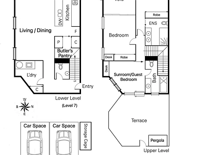 Penthouse Level 7/539 St Kilda  Road, Melbourne, Melbourne CBD, 2 rūma, 3 rūma horoi, Apartment