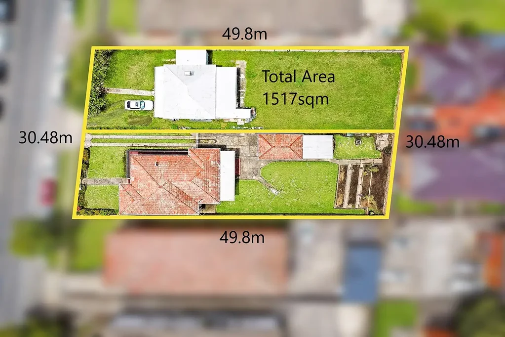 Fairfield 6房 R4高密度区划 1517sqm阔地 临街30.48m 2.2:1容积率 22m建筑限高 邻Fairfield Town Centre 双砖住宅潜力 PRIME DEVELOPMENT SITE
15 & 17 STATION STREET