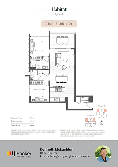 2 Capital Court, Varsity Lakes, QLD 4227, 2 Kuwarto, 2 Banyo, Apartment