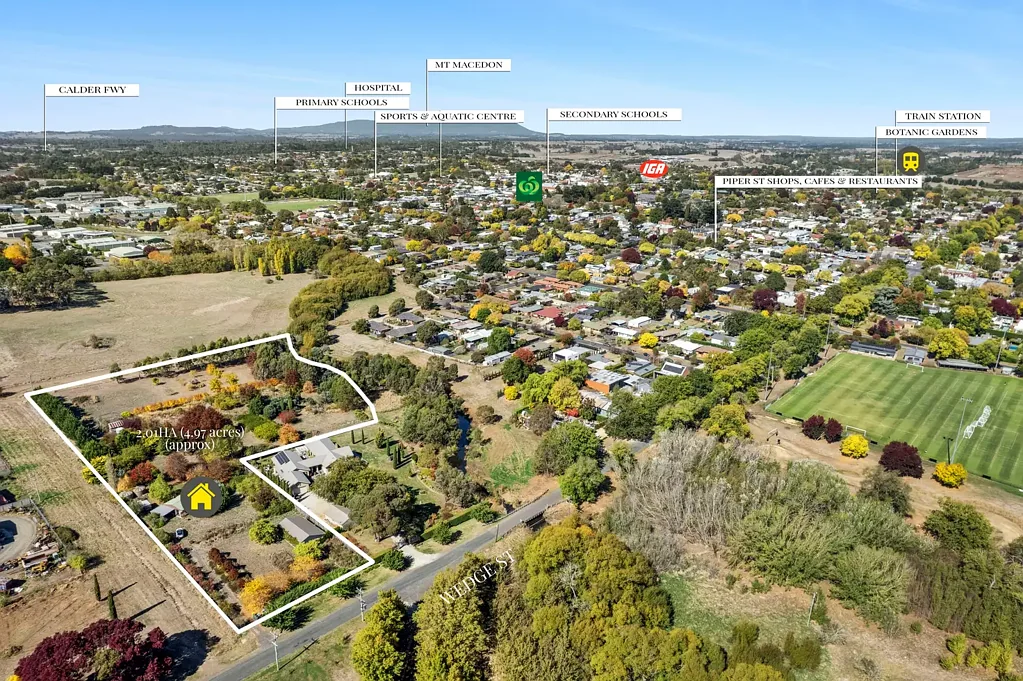 Kyneton 2ห้องนอน RARE 5 ACRE DEVELOPMENT OPPORTUNITY IN CENTRAL KYNETON