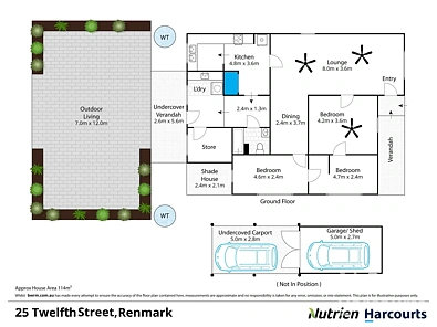 25 Twelfth Street, Renmark, SA 5341, 3 phòng ngủ, 1 phòng tắm, House