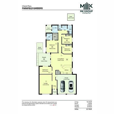 3 Xavier Place, Parafield Gardens, SA 5107, 4房, 2浴, House