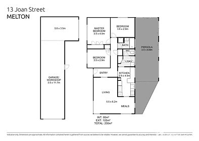 户型图 - 13 Joan Street, Melton, VIC 3337