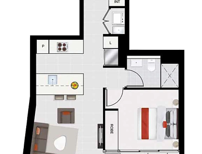 ID:21136658/24 Stratton Street, Newstead, Brisbane - Inner City Region, 1 ห้องนอน, 1 ห้องน้ำ, Apartment