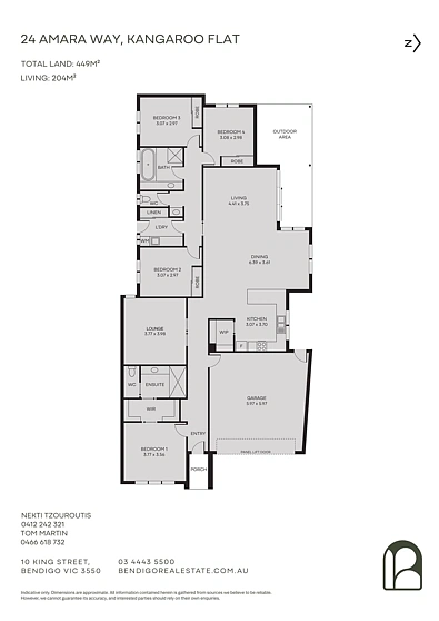 24 Amara Way, Kangaroo Flat, VIC 3555, 4 રૂમ, 2 બાથરૂમ, House