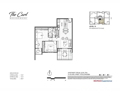 1002/21-25 Carl Street, Woolloongabba, Brisbane - Southern Region, 2 rūma, 1 rūma horoi, Apartment