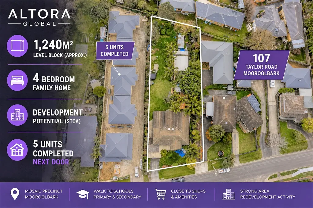 Mooroolbark 4房 1,240平方米平坦开发用地 | 四卧室住宅 | 隔壁已进行再开发 1,240M² LEVEL DEVELOPMENT HOLDING | 4-BED HOME | REDEVELOPMENT NEXT DOOR