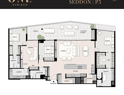 2302/4 Seddon Street, Subiaco, WA 6008, 3 Kuwarto, 3 Banyo, Apartment