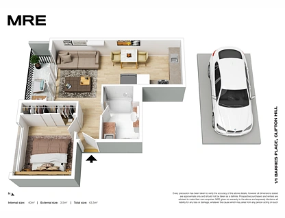 1/1 Barries Place, Clifton Hill, Melbourne CBD, 1 chambres, 1 salles de bain, Apartment
