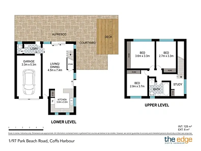 1/97 Park Beach Road, Coffs Harbour, NSW 2450, 3房, 1浴, Townhouse