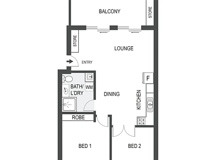 12/27 Whitmore Crescent, Watson, Inner North, 2 침실, 1 욕실, Apartment