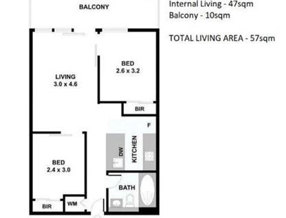 452/38 Mount Alexander Road, Travancore, North West Melbourne, 2 rūma, 1 rūma horoi, Apartment