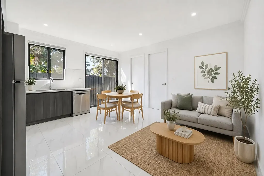 Oversized, Modern Living with a Private Backyard