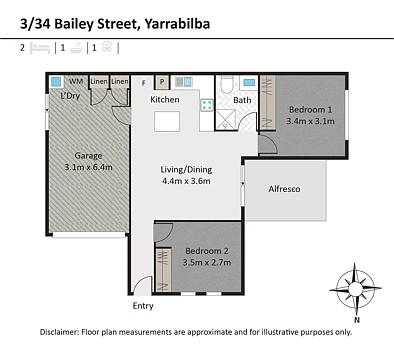 ਮੰਜ਼ਿਲ ਦੀ ਯੋਜਨਾ - 3/34 Bailey Street, Yarrabilba, QLD 4207