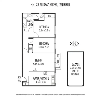 4/123 Murray Street, Caulfield, VIC 3162, 2房, 1浴, Unit