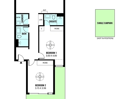 205/50-58 Seventh Street, Bowden, Western Adelaide, 2 ਕਮਰੇ, 2 ਬਾਥਰੂਮ, Apartment