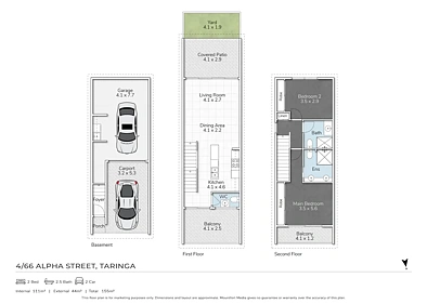 4/66 Alpha Street, Taringa, QLD 4068, 2 chambres, 2 salles de bain, Townhouse