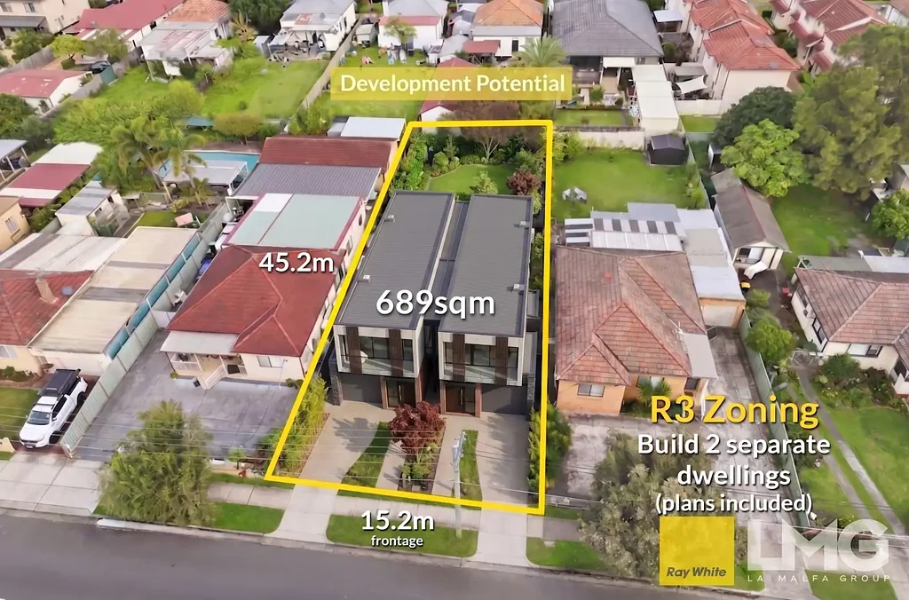 Silverwater 4房 689平米平地清地 15.24米临街面 R3中密度区划 4卧2卫4车位 奥林匹克公园近便 M4高速直连 学区房优选 R3 Medium Density Goldmine - Massive 681m² Block with Plans for 2 Separate Homes